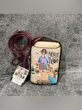 Nikky by Nicole Lee zip around phone/walker crossbody bag